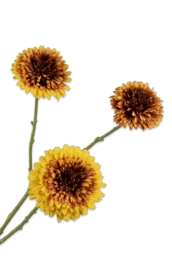 Zonnebloem tak geel bruin 90 cm Silk-ka