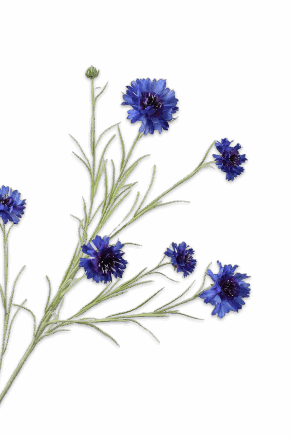 Korenbloem blauw  Silk-ka 92 cm