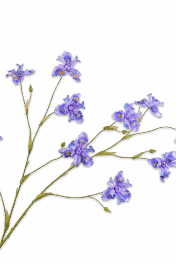 Iris tak  lavendel blauw 125 cm Silk-ka