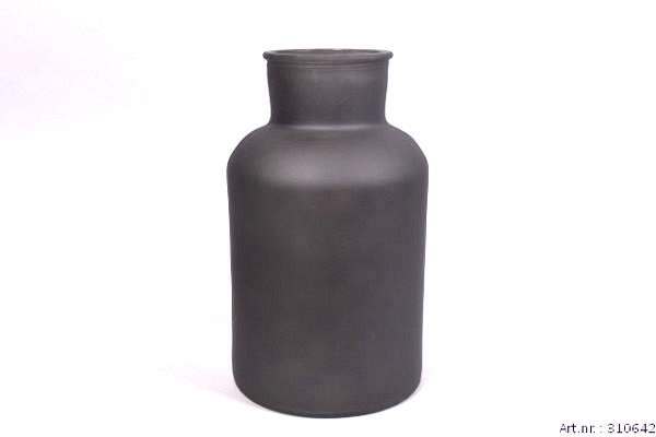 Melkbus glas zwart - 30 cm