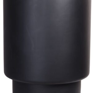 Bloempot Riso mat zwart Hoogte 65