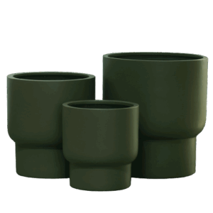 Rosa bloempot groen L - H60