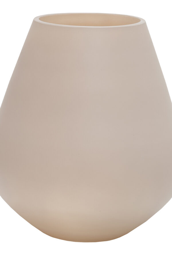 Glazen vaas waxinelicht beige Tasman – H20