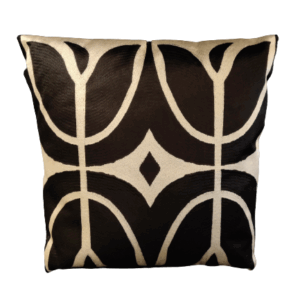 Kussen zwart/naturel glans - 50x50 cm