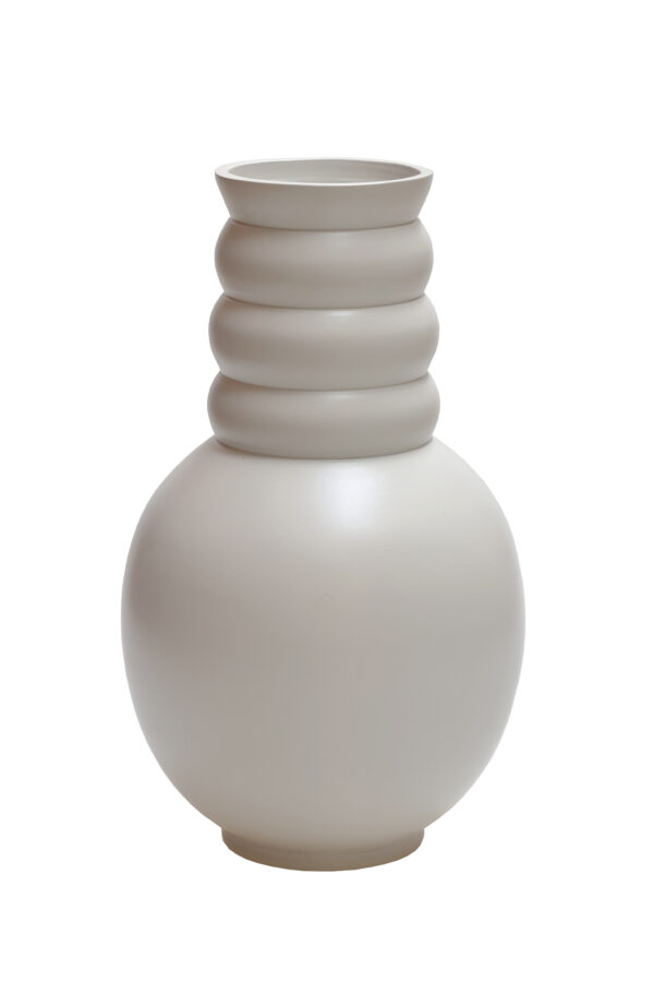 Bolling vaas beige off white H25 cm