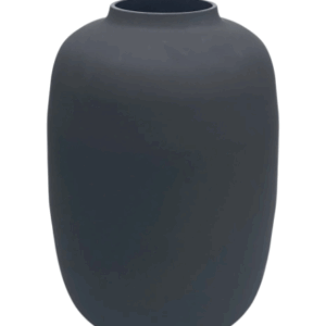 Glazen vaas mat zwart s- H29