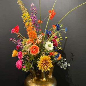 Zijdenbloemen boeket Sharon voor in de toetervaas