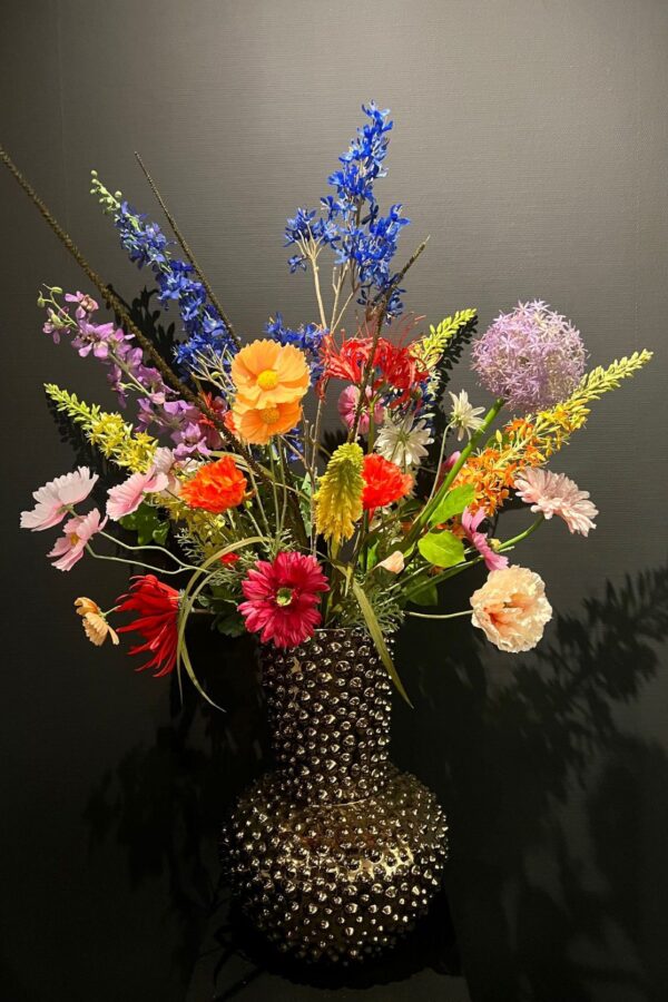 Zijden veldbloemen boeket Lilian groot