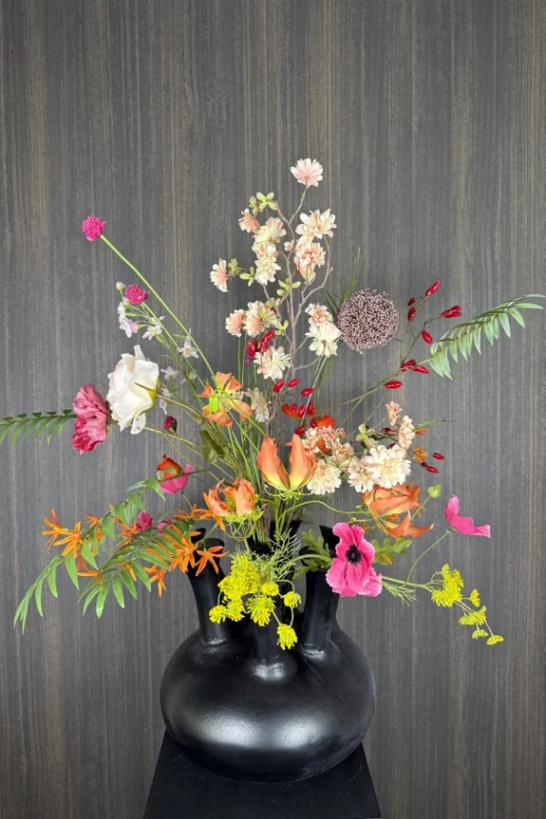 Zijdenbloemen boeket Alix voor in de toetervaas