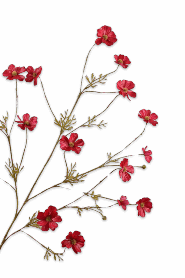 Cosmos tak donkerrood 104 cm Silk-ka