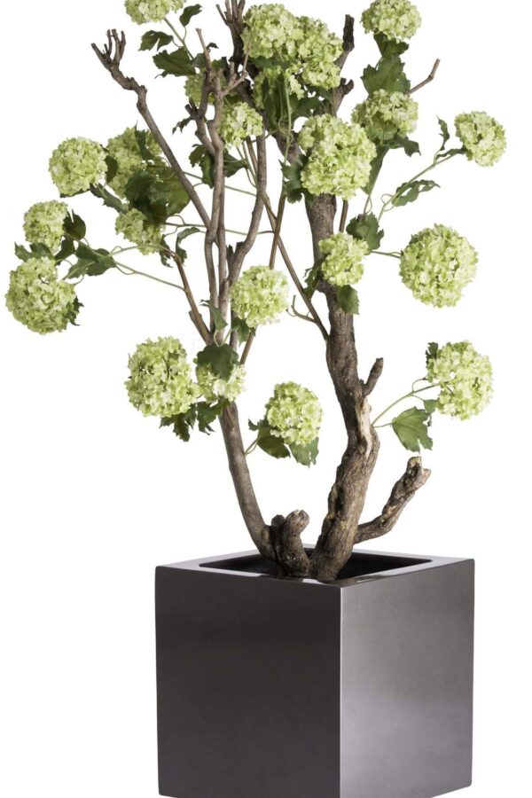 Plantenbak vierkant Elsa hoogglans grijs 30 cm VTW