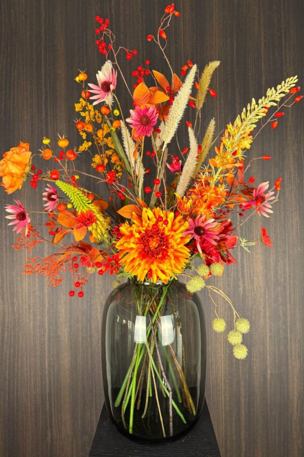 Zijdeboeket Amber groot