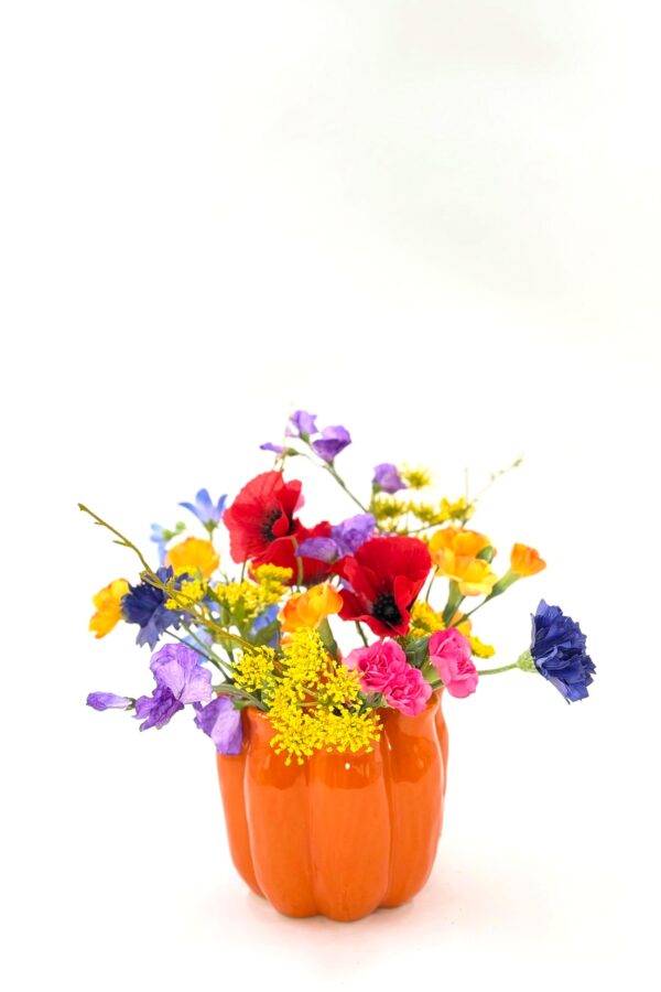 Zijdenbloemen boeketje Renske incl vaasje