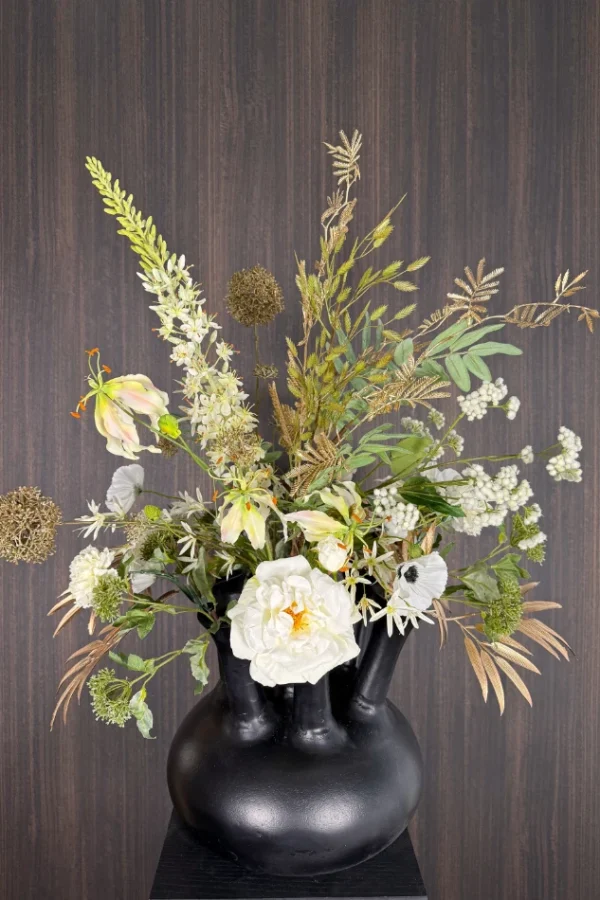 Zijdenbloemen boeket Dion voor in de toetervaas