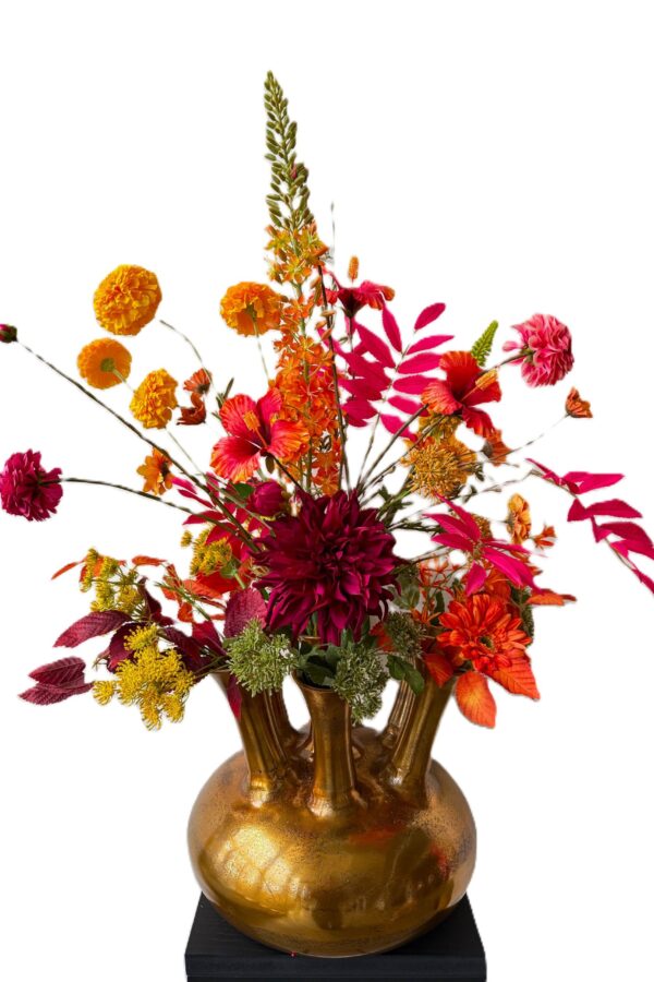 Kunstbloemen boeket Lieke voor in de toetervaas