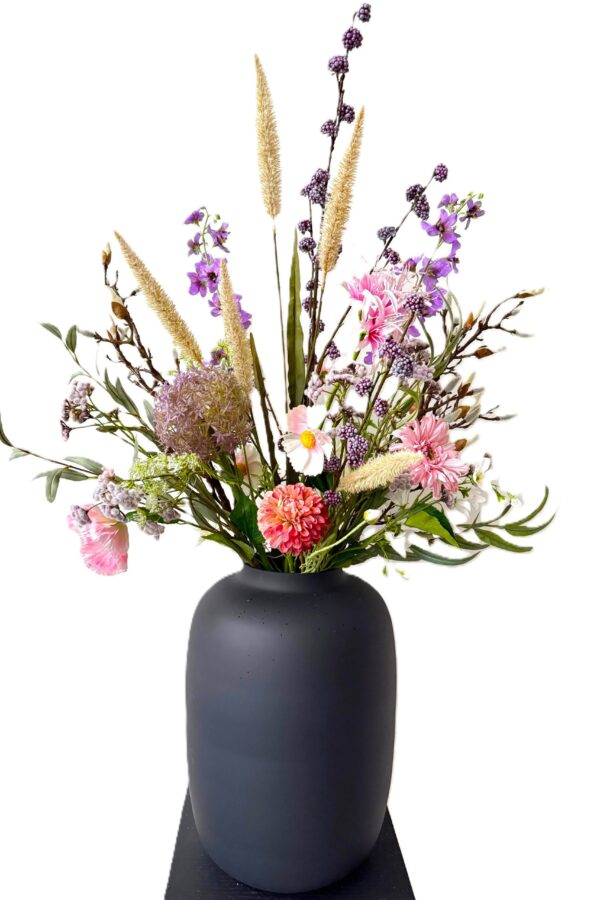 Groot zijdenbloemen veldboeket Simone groot