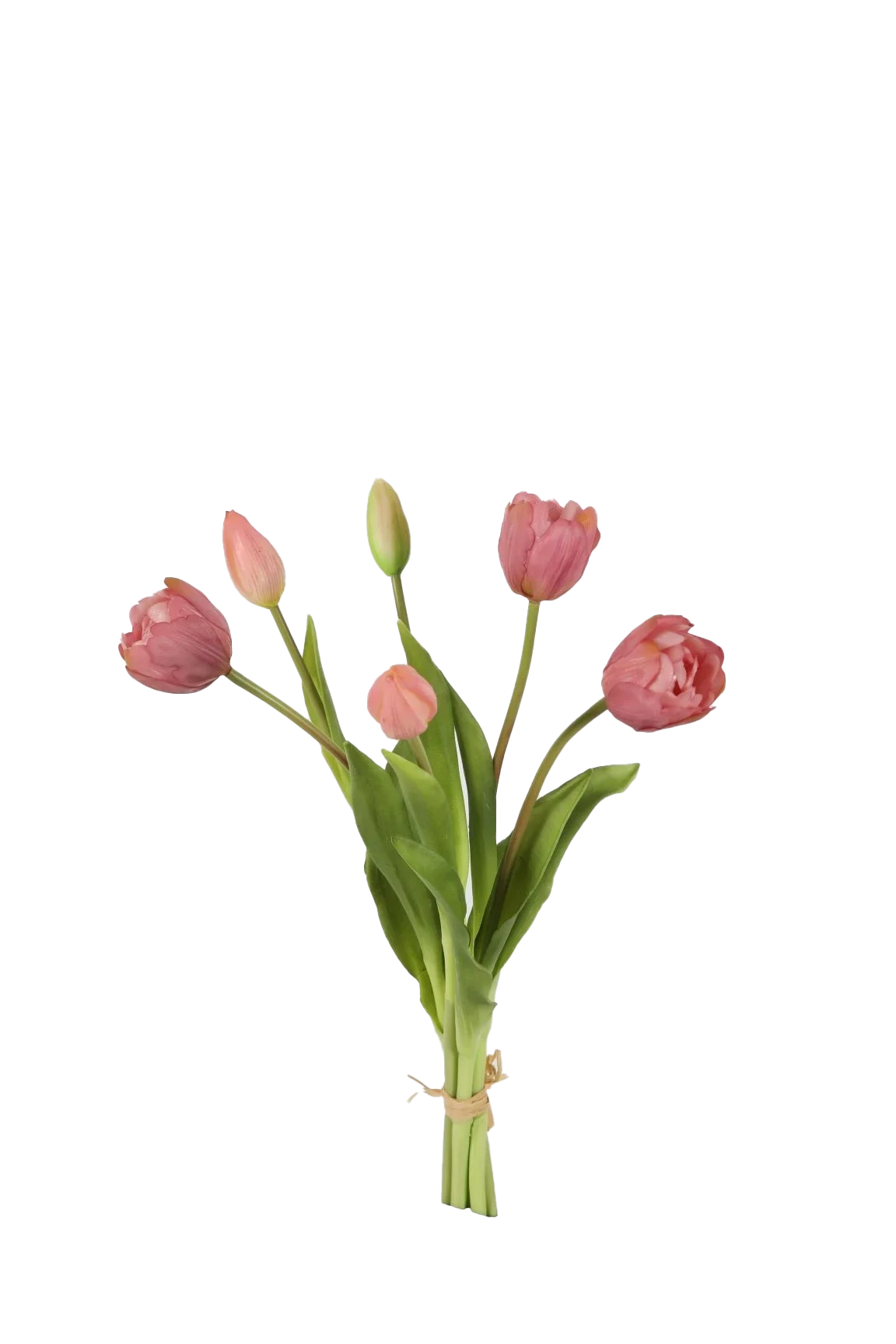 Bosje ronde licht paarse tulpen - Real Touch - H40 cm