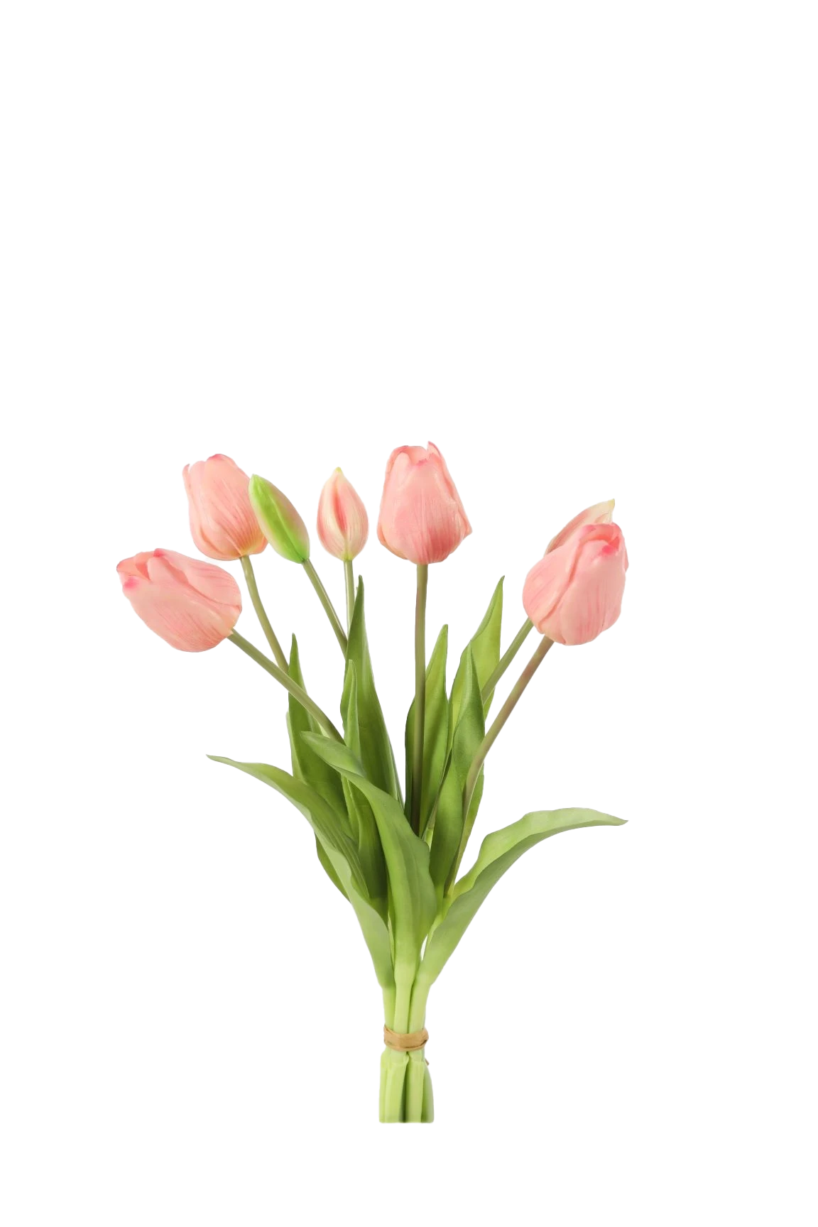 Bosje licht roze tulpen - Real Touch - H40 cm