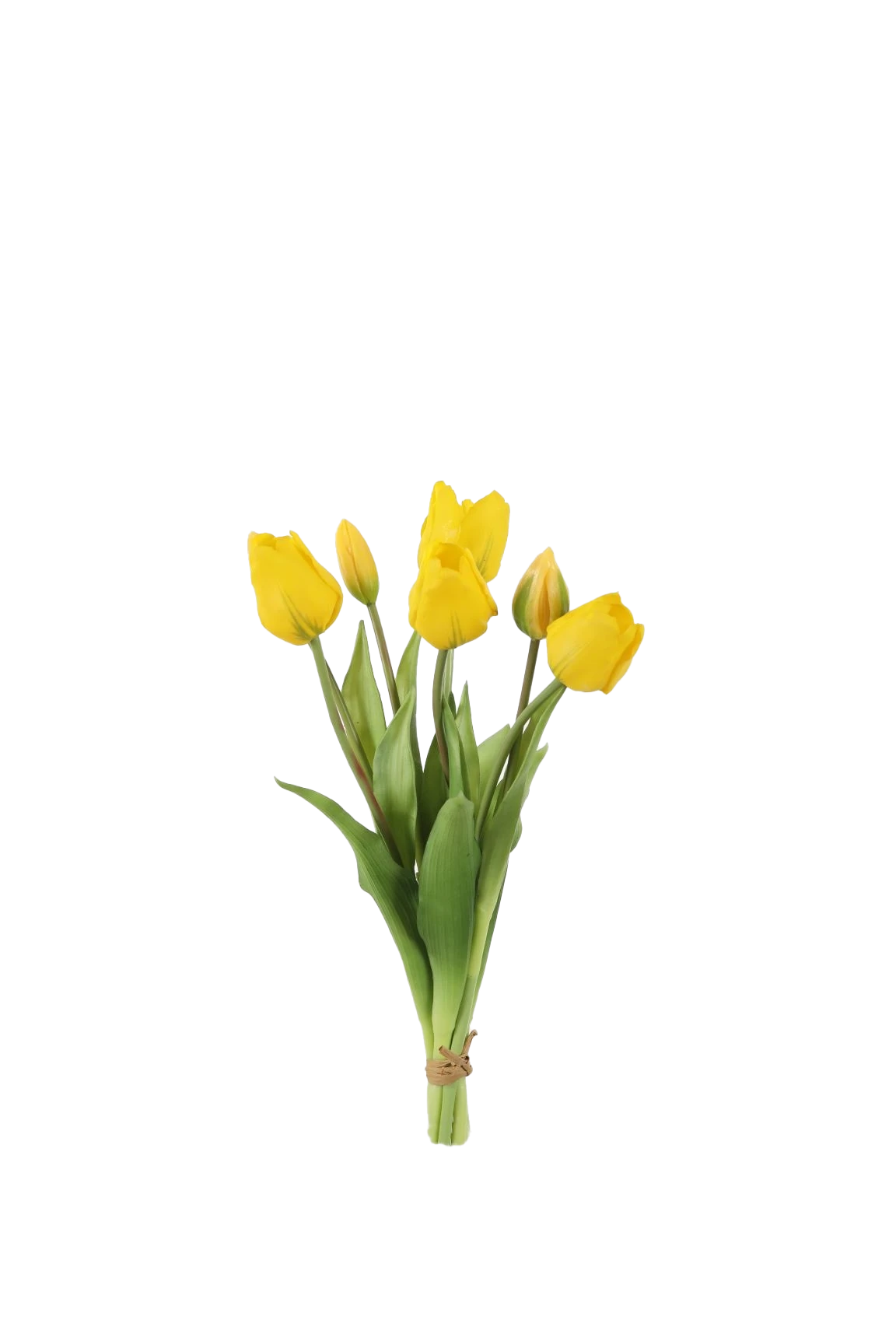 Bosje gele tulpen - Real Touch - H40 cm
