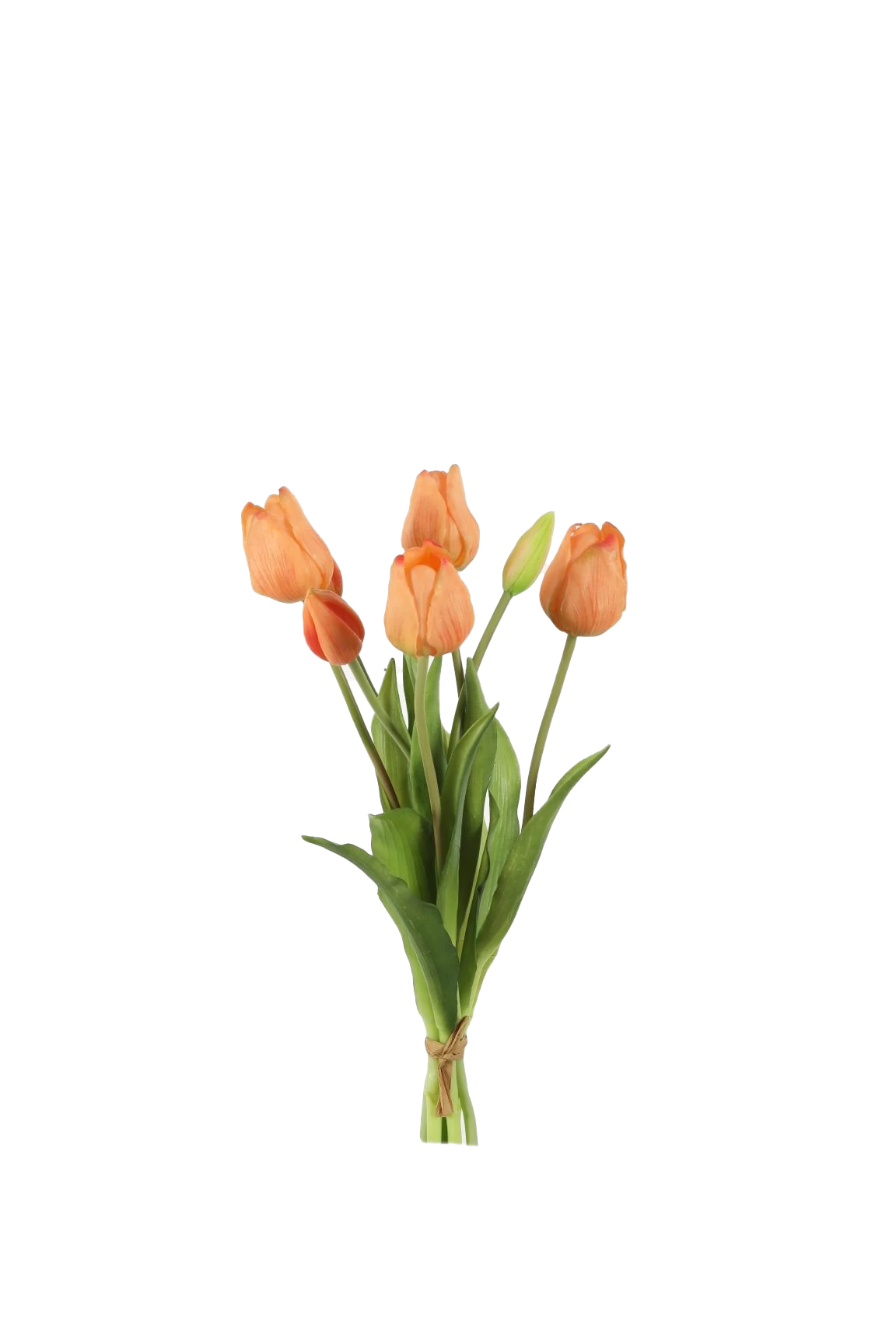 Bosje peach tulpen - Real Touch - H40 cm