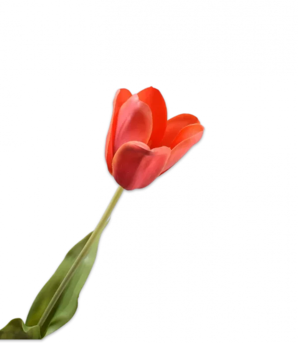 Licht oranje tulp - Silk-ka Real Touch - H71 cm
