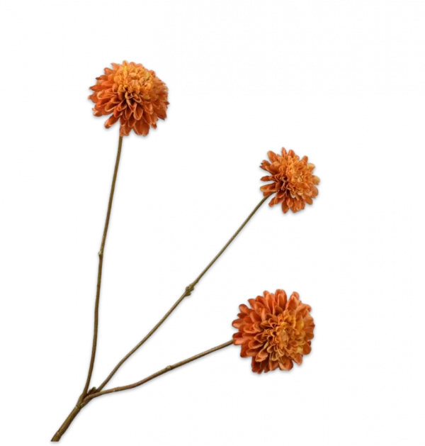 Dahlia tak oranje Silk-ka - H65 cm