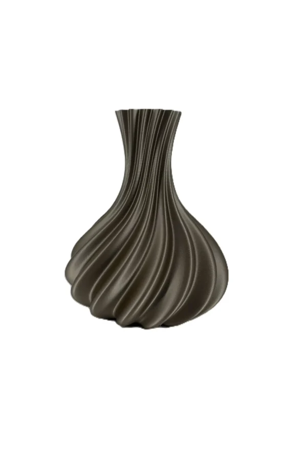 3d geprinte vaas tortuga brons S - H18 cm