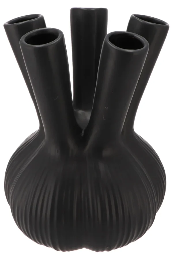 Knoflook vaas zwart - large - H35 cm