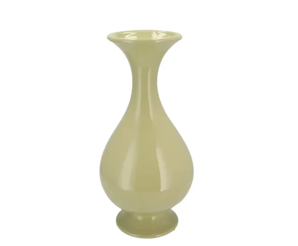Vaas trompet hals pistache - small - H38 cm