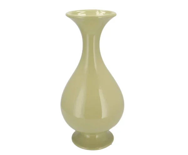 Vaas trompet hals pistache - medium - H45 cm