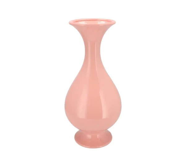 Vaas trompet hals roze - small - H38 cm