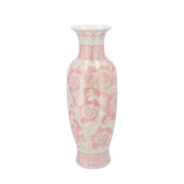 smalle hoge roze vaas