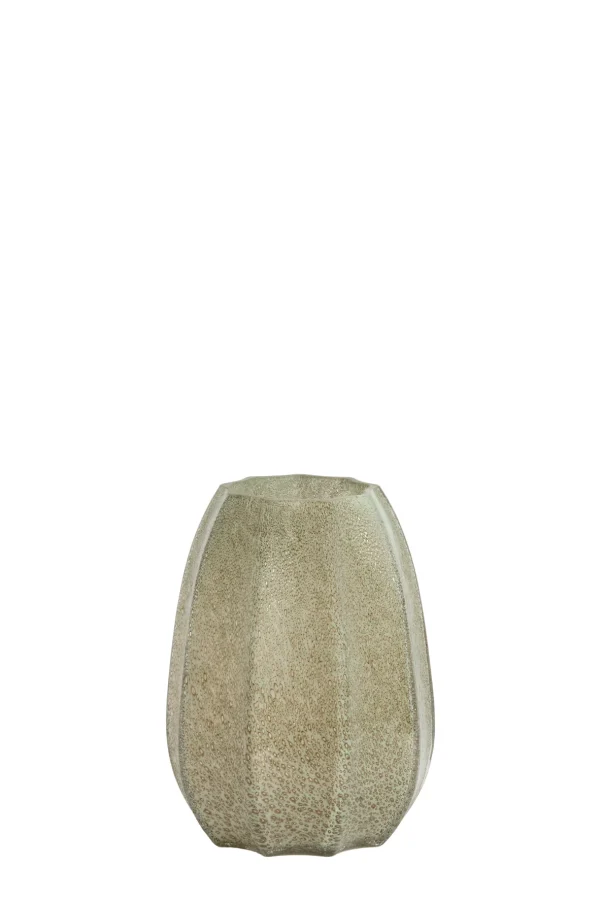 Vaas Bradley grijs groen glas 44 cm
