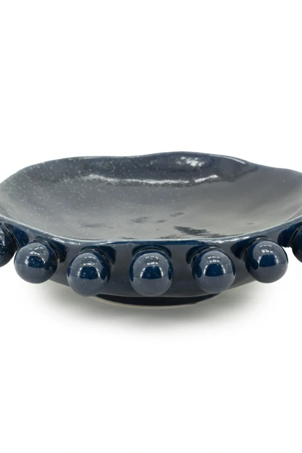 Schaal blauw - H10 cm