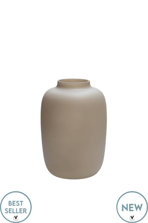 Vaas beige matte - extra small - H24 cm