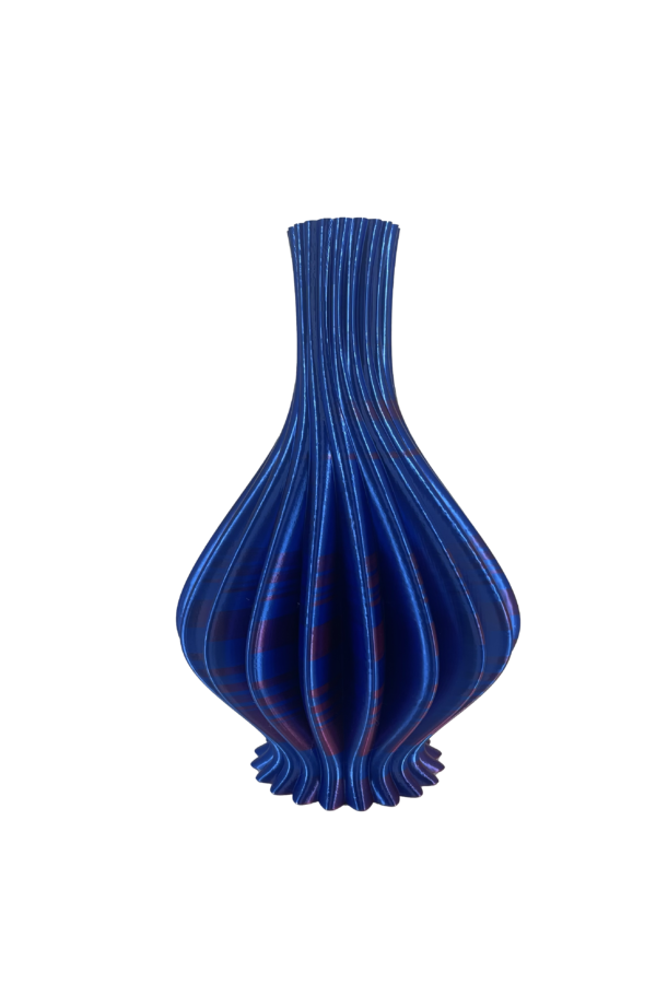 3D geprinte vaas Monoseras - paars/blauw - H40 cm