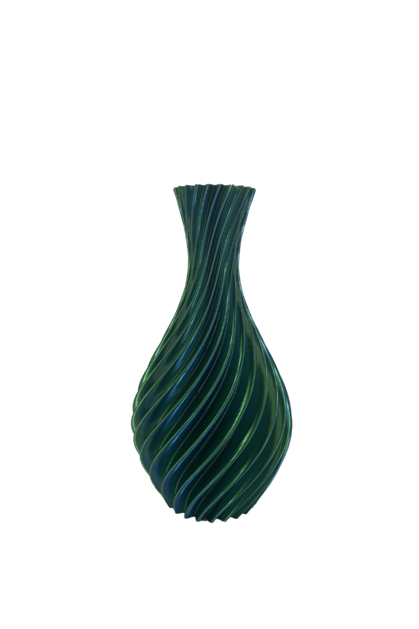 3D geprinte vaas Oxyrthina - groen/blauw - H35 cm