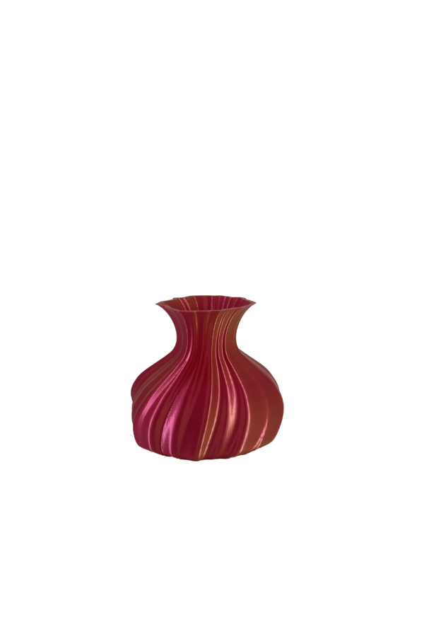 3D geprinte vaas Vencesi - goud/roze - H14 cm