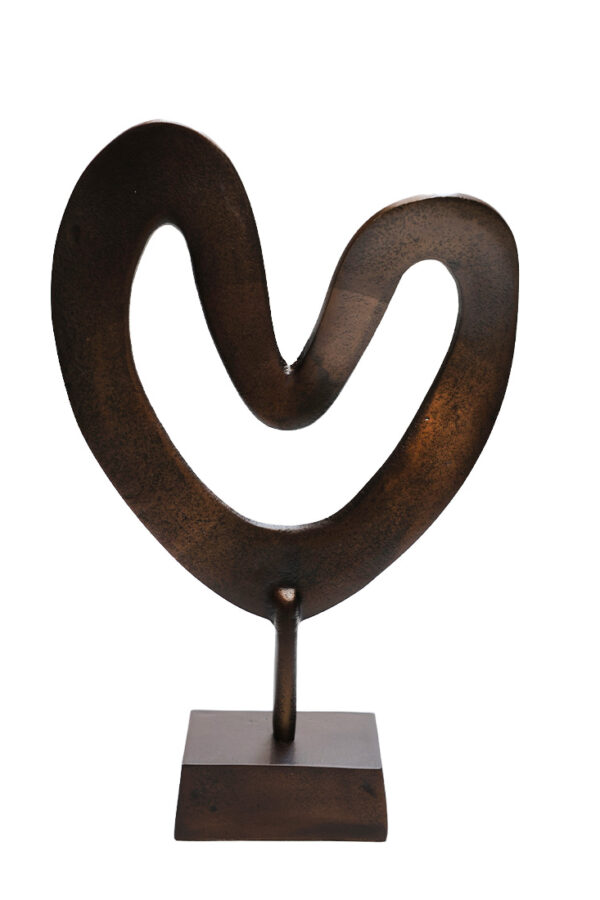 Ornament hart - brons- H37 cm