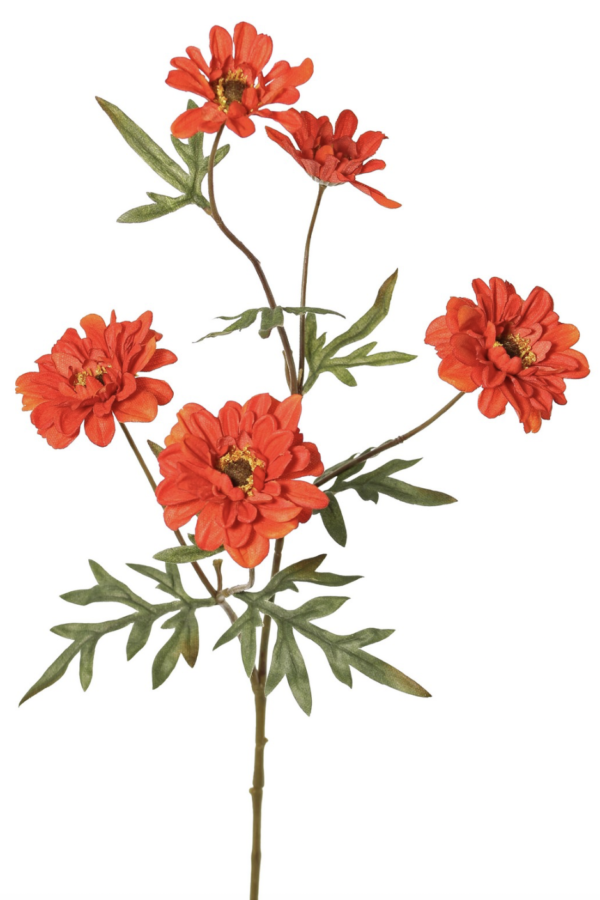 Chrysant rood 75 cm