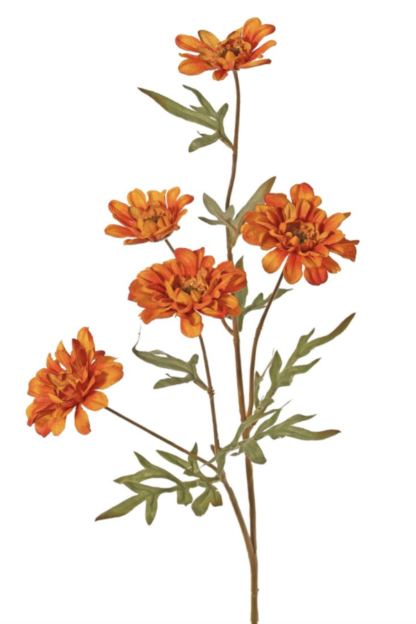 Chrysant oranje 75 cm