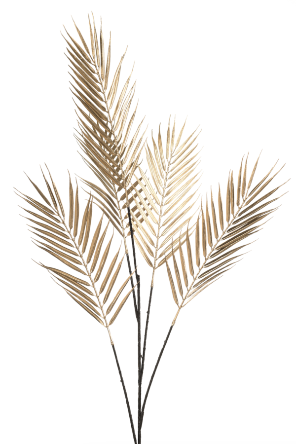 Gouden tak palmblad H115 cm