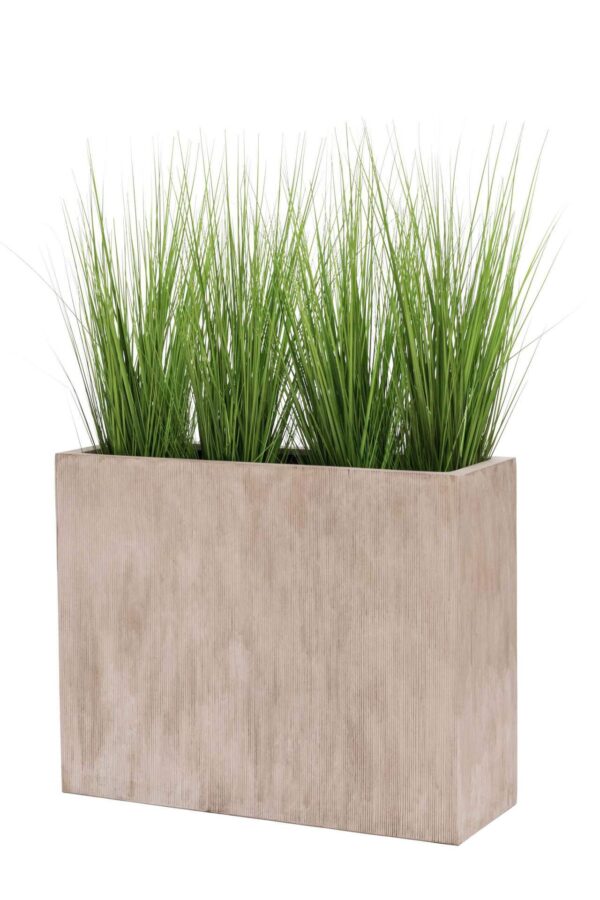 brede bruine plantenbak roomdivider