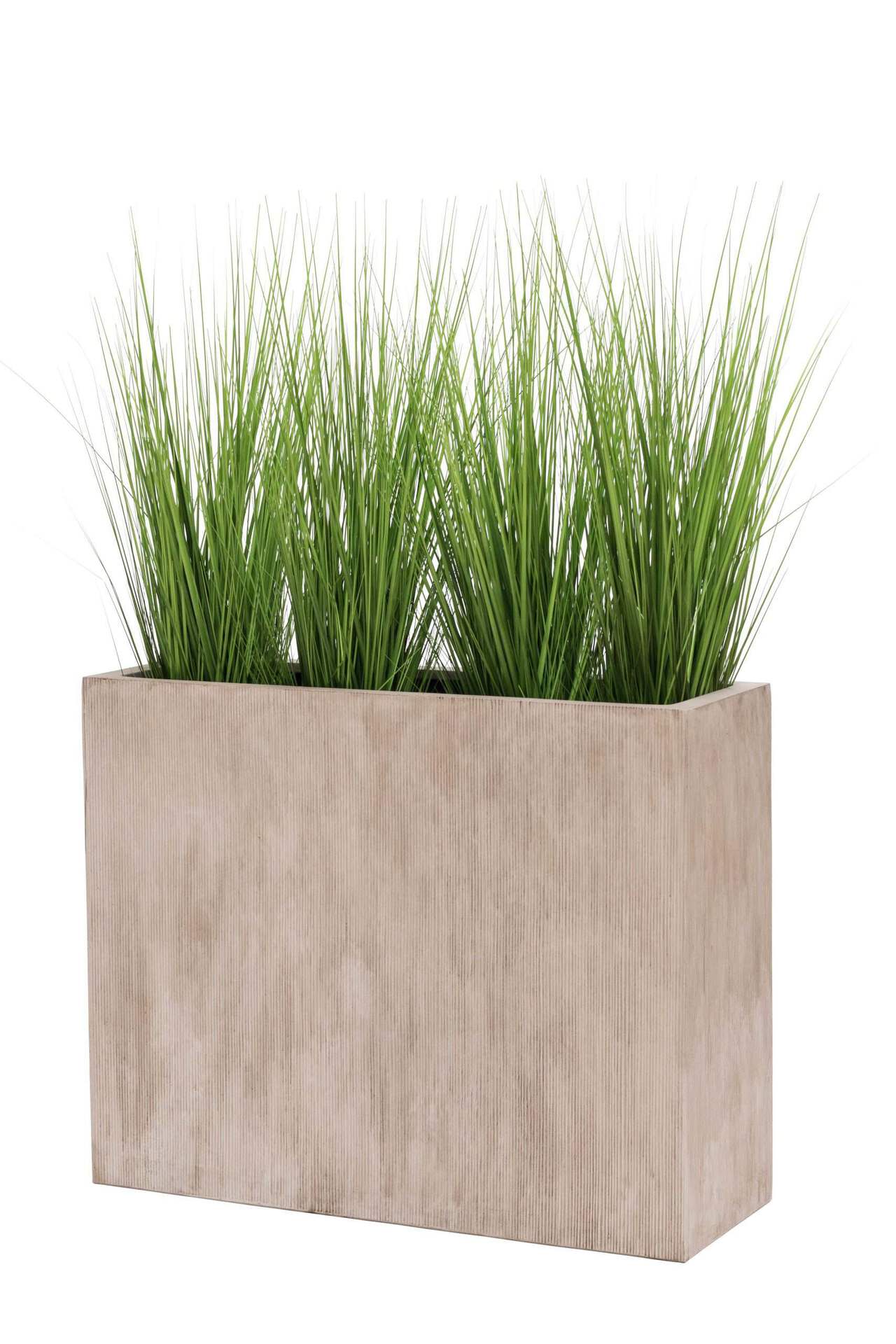 brede bruine plantenbak roomdivider