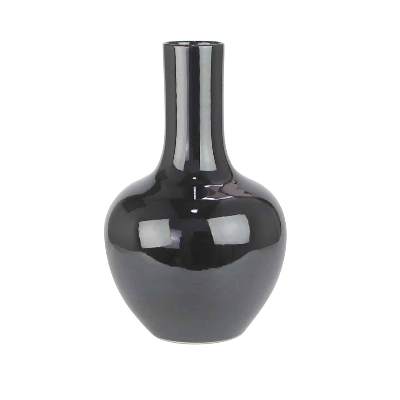 Zwarte body vaas -H35