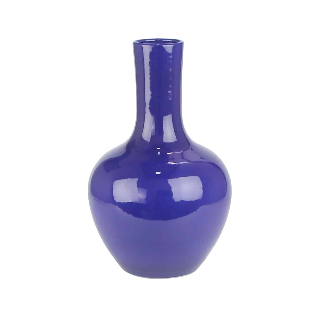 Blauwe body vaas -H35