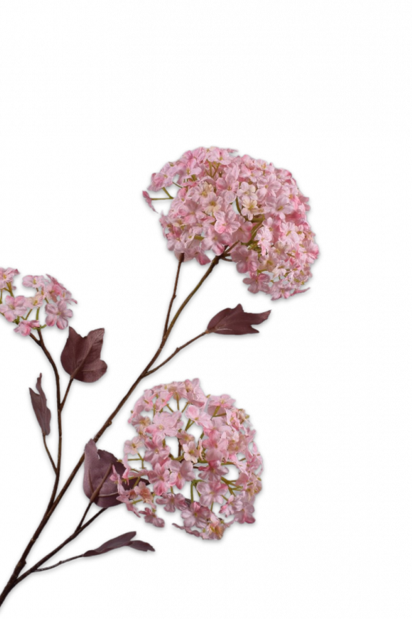 Sneeuwbal tak roze 69 cm Silk-ka