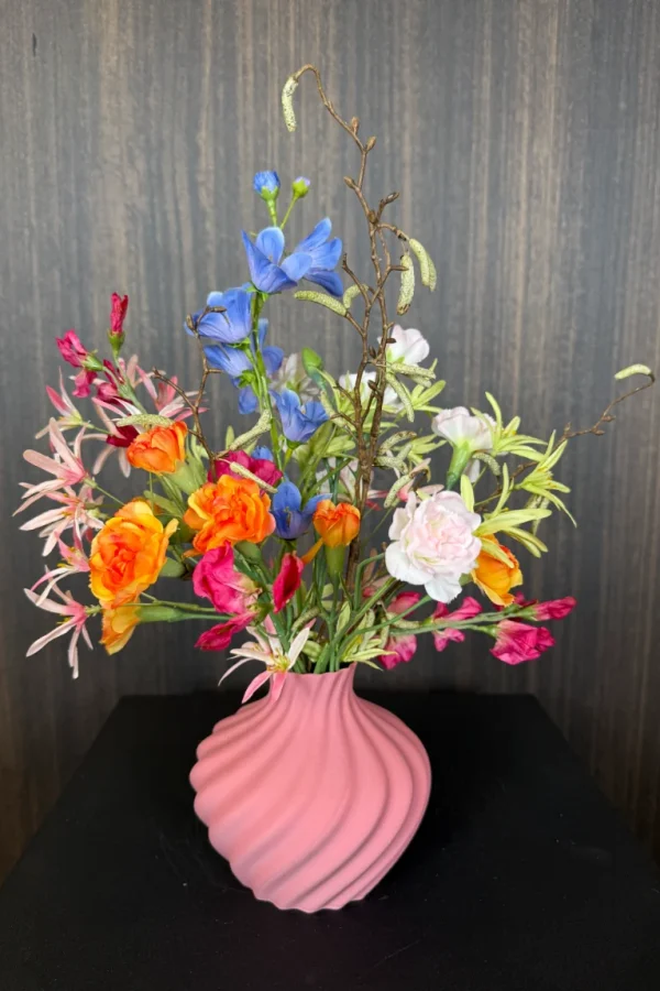 Kunstbloemen boeketje Prijnie - inclusief vaasje